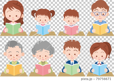 本を読む人達 79756671