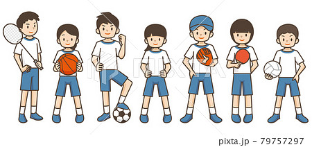 色々なスポーツをする子供たち 79757297