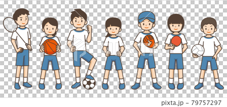 色々なスポーツをする子供たち 79757297