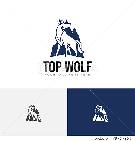 Top Mountain King Crown Wolf Alpha Logo Top Mountain King Crown Wolf Alpha Logo 79757359