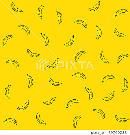 バナナ パターン レトロ 壁紙のイラスト素材