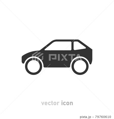 Gray car icon on white background. Vector illustration. 79760610