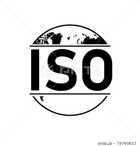 ISO black icon on white background. Vector illustration. 79760652