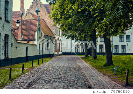 Begijnhof Beguinage in Bruges town. Brugge, Belgium 79760810