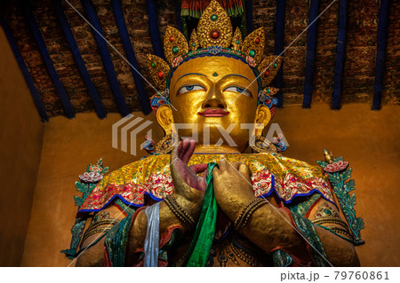 Maitreya Buddha in Tsemo gompa. Leh, Ladakh, India 79760861
