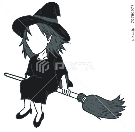 ハロウィンの日に空を飛ぶ魔法使い 79760977
