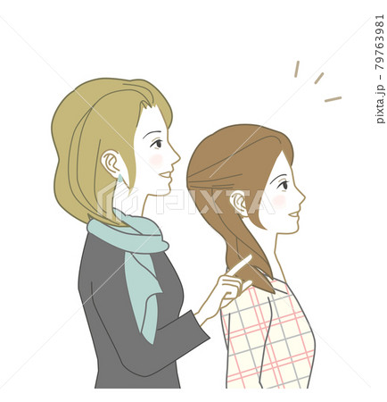 西洋人母娘、指さし 西洋人母娘、指さし 79763981