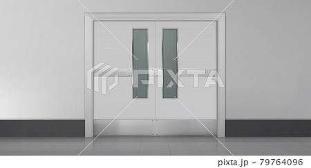 Doors in laboratory, kitchen, hospital or school Doors in laboratory, kitchen, hospital or school 79764096