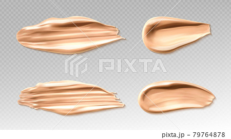 Concealer or skin foundation smear brush strokes 79764878