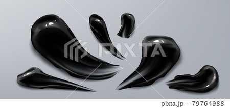 Vector realistic black charcoal cream swatches 79764988