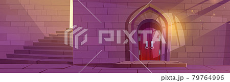 Medieval dungeon or castle building interior. Medieval dungeon or castle building interior. 79764996