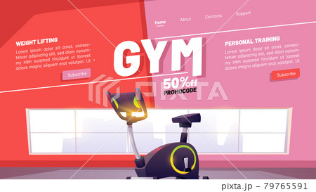 Gym poster, fitness club and online workout 79765591