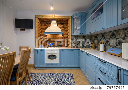 Modern classic luxurious kitchen and dining room Modern classic luxurious kitchen and dining room 79767445