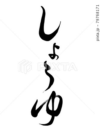 筆文字 しょうゆ 縦書き 筆文字 しょうゆ 縦書き 79768171