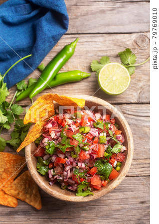 Homemade salsa pico de gallo, mexican cuisine 79769010