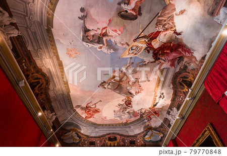 interiors of the Ca' Rezzonico palace, Venice, Italy 79770848