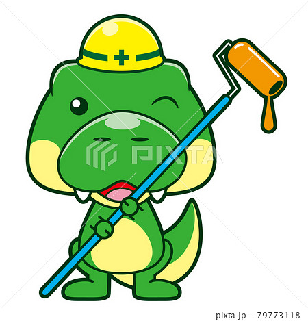 ペンキ屋のキャラクター T Rex3 のイラスト素材 ペンキ屋のキャラクター T Rex3 のイラスト素材