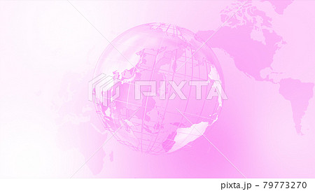 ピンク色のデジタルネットワークイメージ白背景 79773270