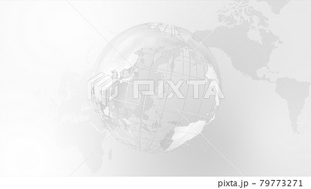 モノトーンのデジタルネットワークイメージ白背景 79773271