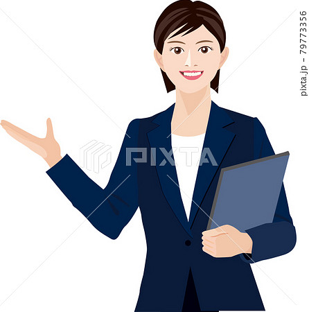 提案する女性 提案する女性 79773356