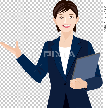 提案する女性 提案する女性 79773356
