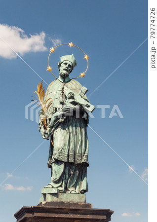 Statue of St John of Nepomuk in Prague 79774726