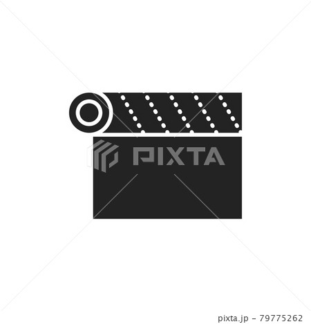 Roll wallpaper color line icon. Pictogram for web page, mobile app, promo. Roll wallpaper color line icon. Pictogram for web page, mobile app, promo. 79775262