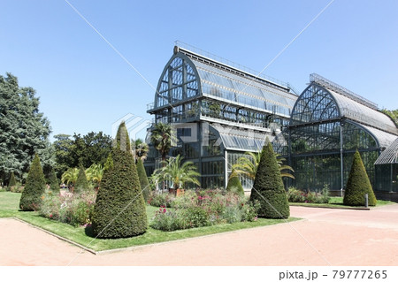 Greenhouse in park of the golden head in Lyon, France 79777265