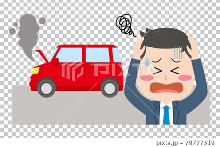 一位因意外而陷入困境的男性上班族 79777319