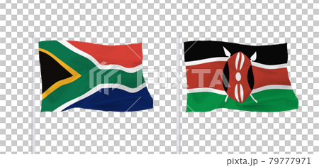 Flags of South Africa and Kenya 79777971