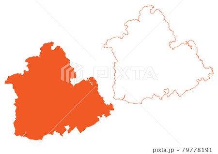Province of Seville (Kingdom of Spain, Autonomous community of Andalusia) map vector illustration, scribble sketch Seville map Province of Seville (Kingdom of Spain, Autonomous community of Andalusia) map vector illustration, scribble sketch Seville map 79778191