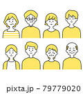 人物のイラスト黄色 79779020