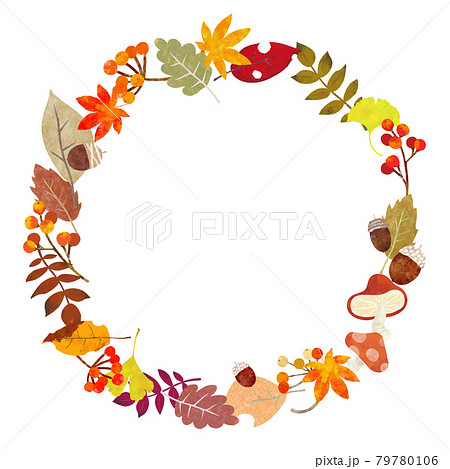 秋のフレーム素材 秋のフレーム素材 79780106