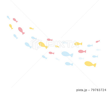 海のイラスト|魚群のイラスト 海のイラスト|魚群のイラスト 79783724