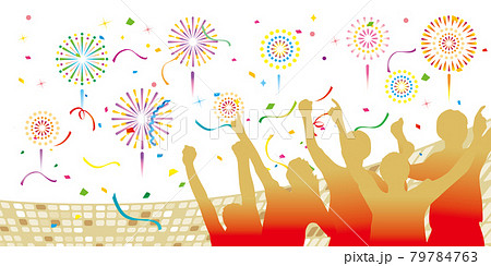 熱狂的にスポーツ観戦する人 熱狂的にスポーツ観戦する人 79784763