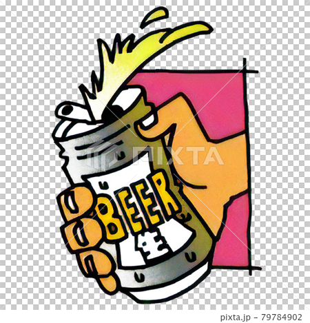 簡單和流行的罐裝啤酒的插圖 79784902