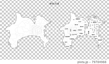 空白地圖-日本進入地區、城鎮和村莊-神奈川縣 空白地圖-日本進入地區、城鎮和村莊-神奈川縣 79784988