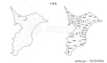 白地図-日本-地区町村入り_千葉県