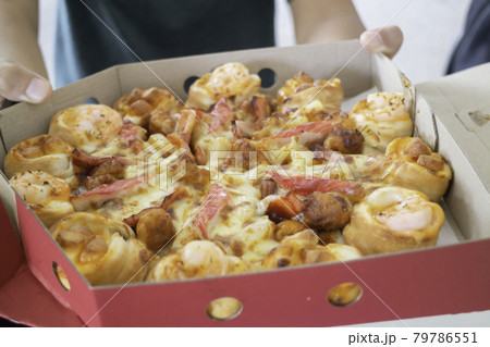 Pizza fast food in the office 79786551