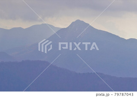二股山頂からの那須連山の赤崩山 二股山頂からの那須連山の赤崩山 79787043
