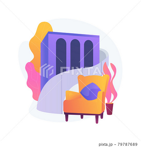 Design hotel abstract concept vector illustration. 79787689