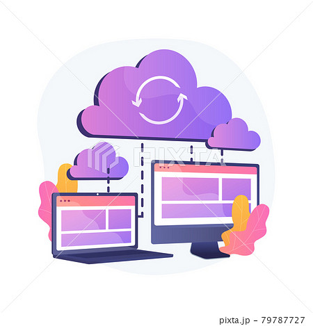 Cloud connection abstract concept vector illustration. Cloud connection abstract concept vector illustration. 79787727