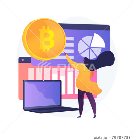 Cryptocurrency market abstract concept vector illustration. 79787783