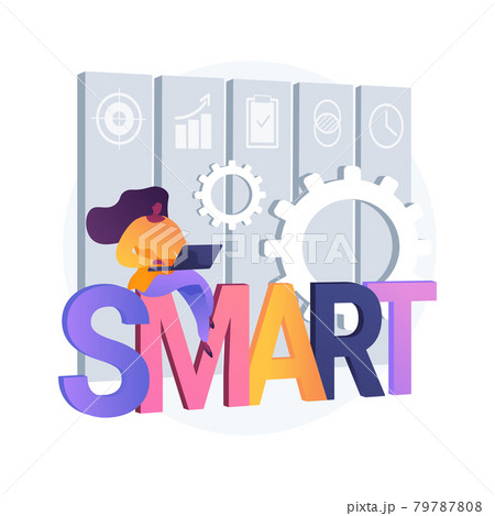 SMART Objectives abstract concept vector illustration. 79787808