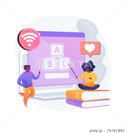 Kids digital content abstract concept vector illustration. 79787862