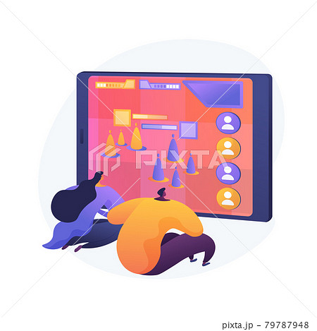 Multiplayer online battle arena abstract concept vector illustration. 79787948