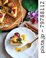 A piece of New York Cheese Cake Topping with Summer Fruits 79788112
