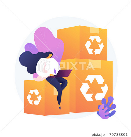 Recyclable and eco friendly packaging vector concept metaphor. 79788301