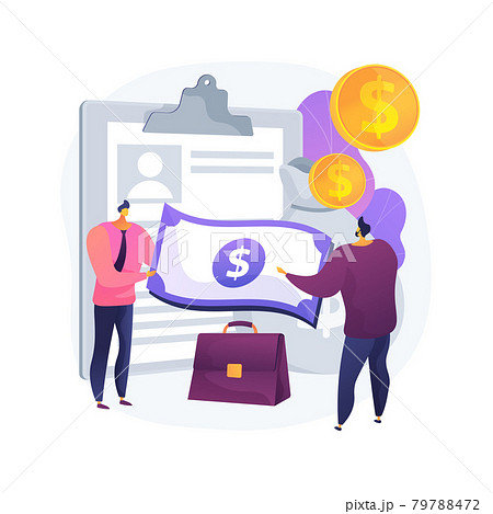 Money lending abstract concept vector illustration. 79788472