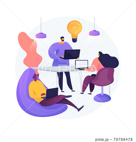 Startup hub abstract concept vector illustration. 79788478